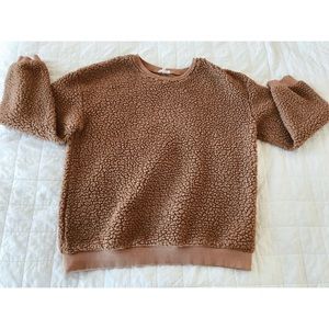 oversized cozy long sleeve top